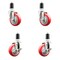 Service Caster 4 Inch 316SS Red Poly Swivel 1-5/8 Inch Expanding Stem Caster Brake SCC, 2PK SS316EX20S414-PPUB-RED-2-TLB-2-158 - alternate 3